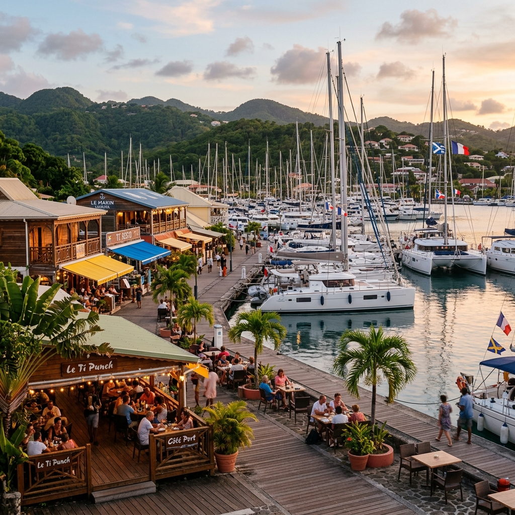 La Marina du Marin - Les quais et restaurants