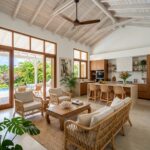 Villa les Palmiers - Salon et cuisine